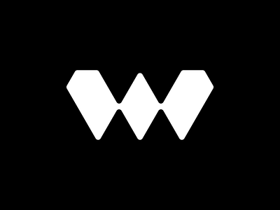 W Logomark brand branding design futuristic geometric icon logo logodesign minimal symmetric logo w w letter logo