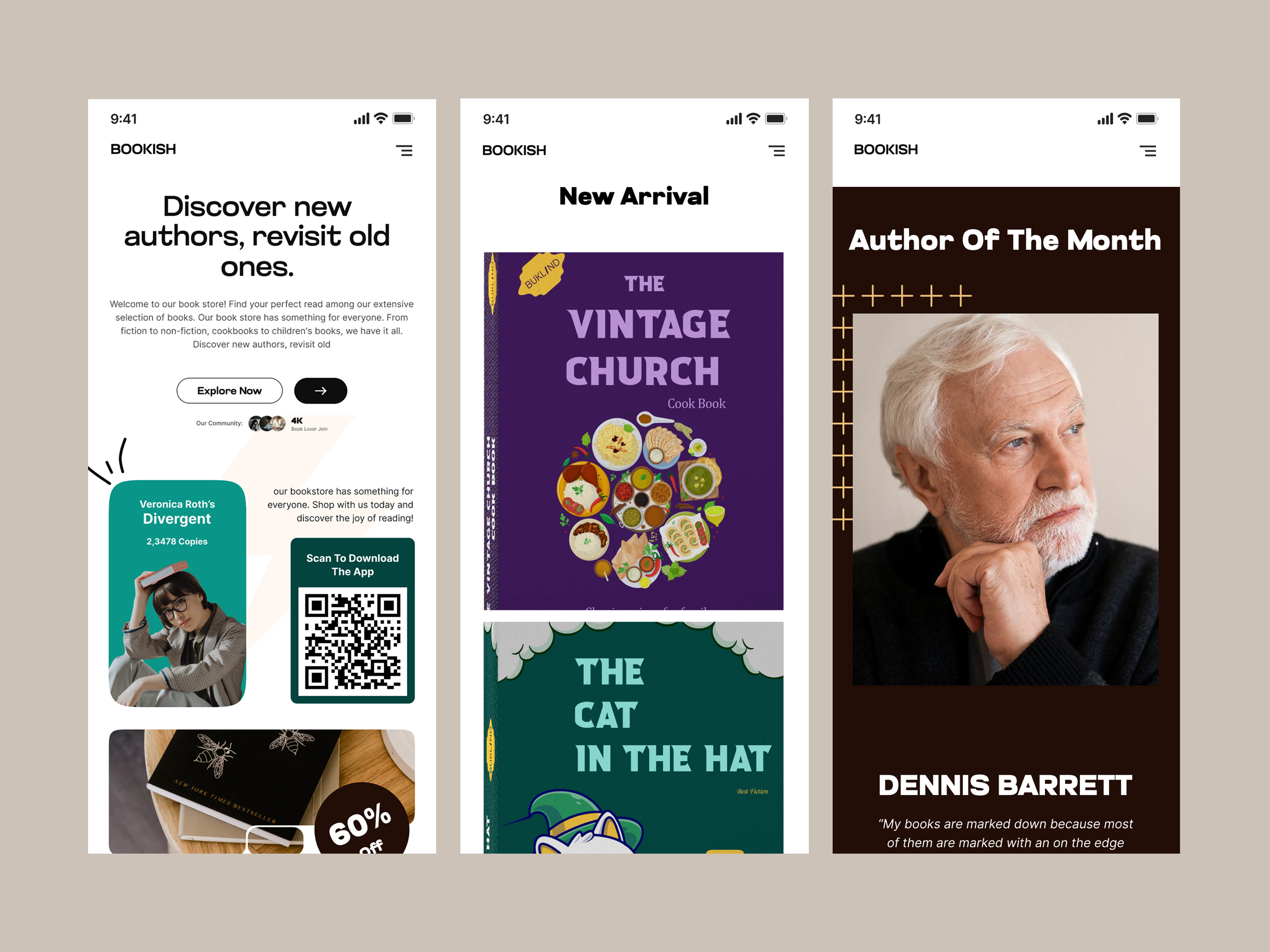 Bookish | An Online Bookshop appui authors book cover bookstore mobile responsive mobile ui online learning online reading book publication app responsive design writer