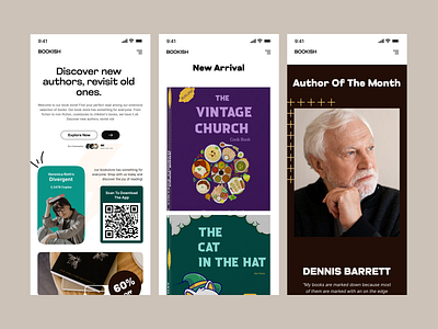 Bookish | An Online Bookshop appui authors book cover bookstore mobile responsive mobile ui online learning online reading book publication app responsive design writer