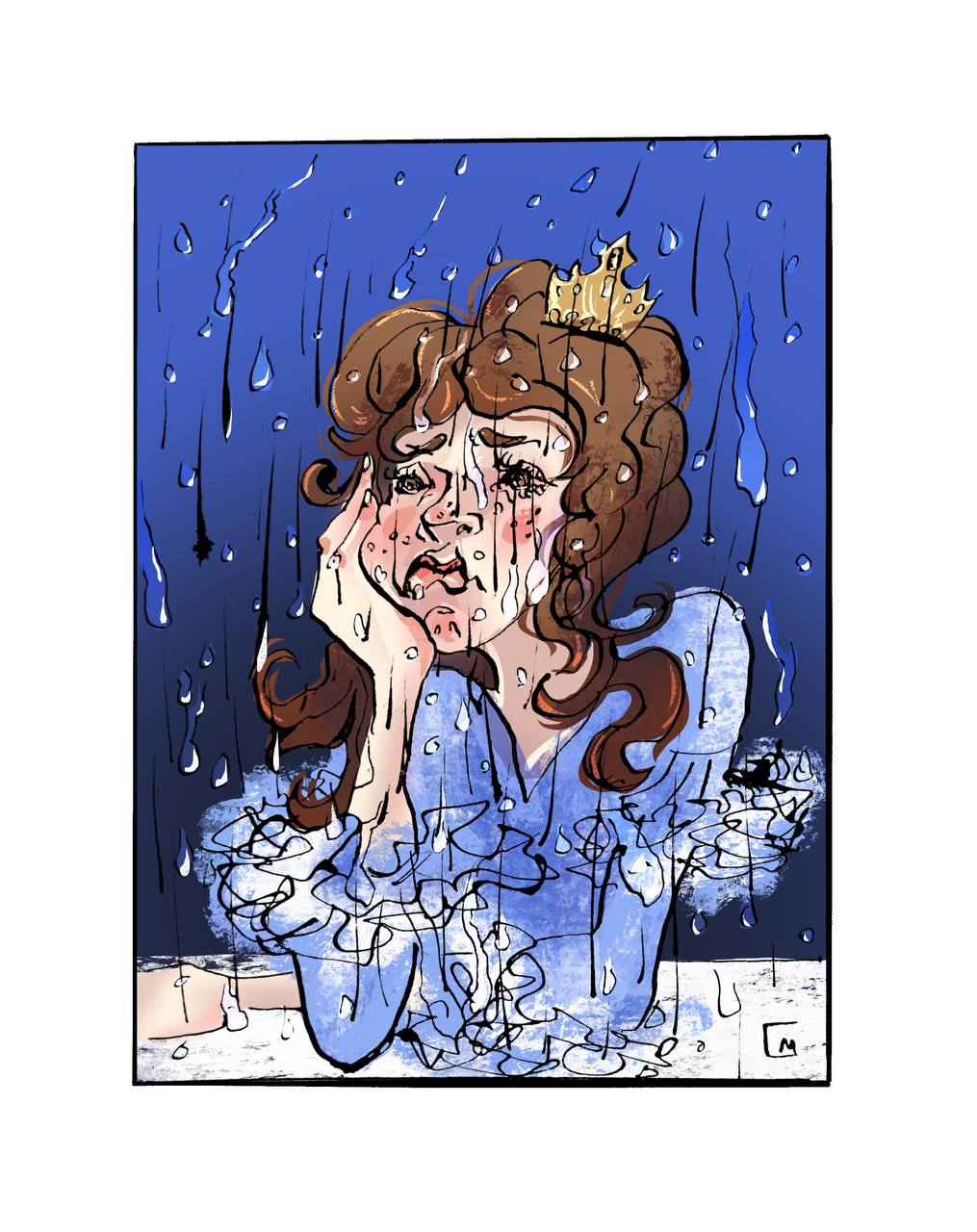 Princess Never Laughs (принцесса Несмеяна) bookillustration digital illustration fairytale folktaleweek illustration ink illustration princess