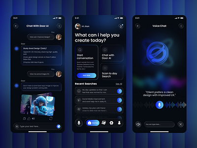 AI Chatbot App ai chatbot ai mobile app ai technology artifical intelligence document management document scanner image generator interface mobile mobile app design mobile scanner scanner app text to picture treding ui design ux design visual design