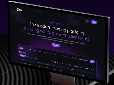 Crypto Trading Website Design app app design bet crypto dark design gradient table token ui