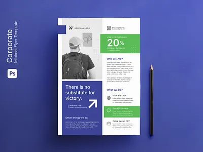 Clean Corporate Flyer Vol 21 a4 advertisement agency business corporate design flyer marketing minimal minimalist modern multipurpose professional promotion template