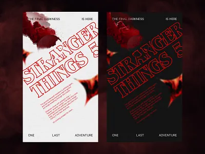 Stranger Things Poster branding design first block first page graphic design landing page minimal poster ui ui elements ux uxdesign web design webdesign