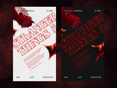 Stranger Things Poster branding design first block first page graphic design landing page minimal poster ui ui elements ux uxdesign web design webdesign