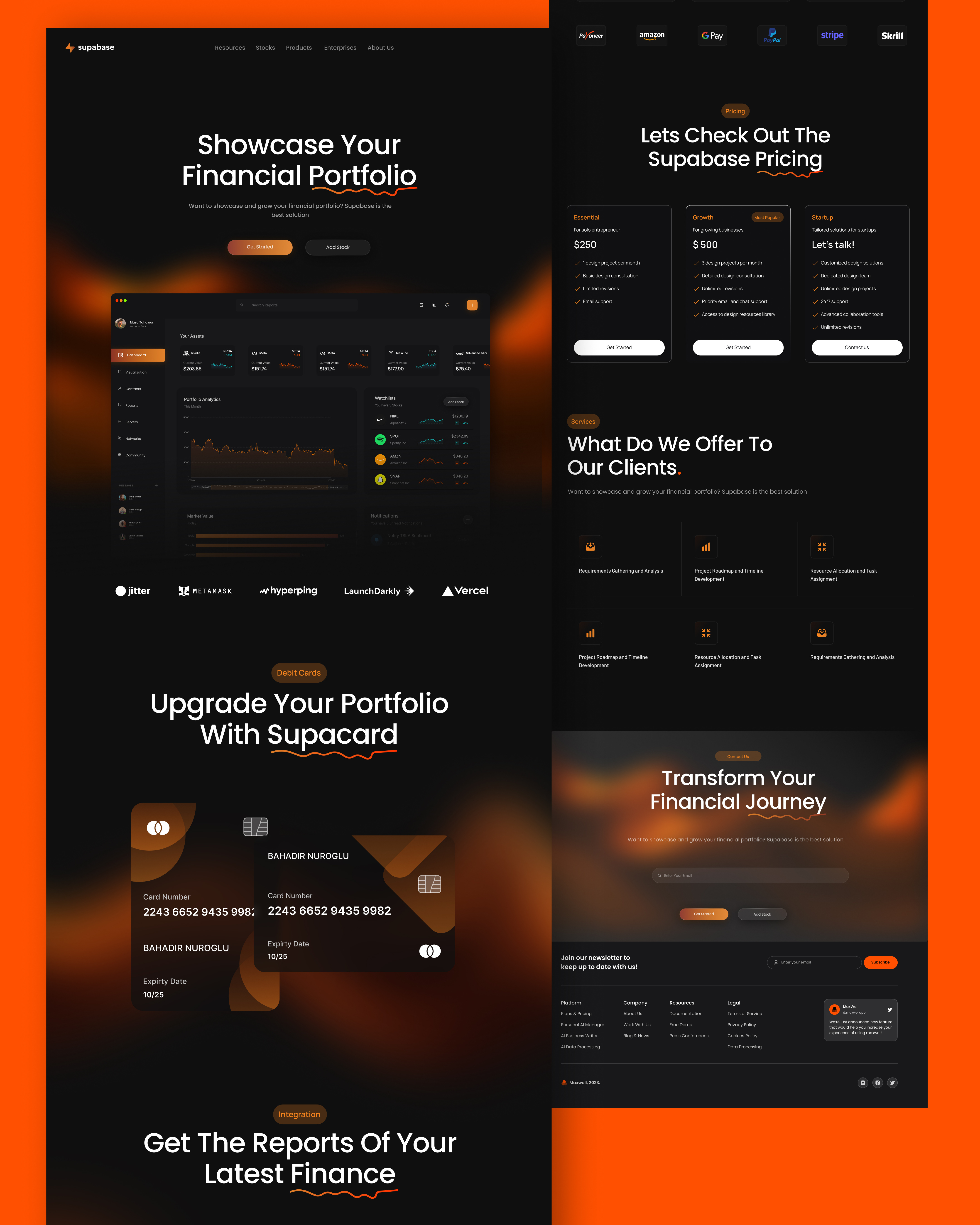 Finance Landing Page app branding design graphic design ui ux