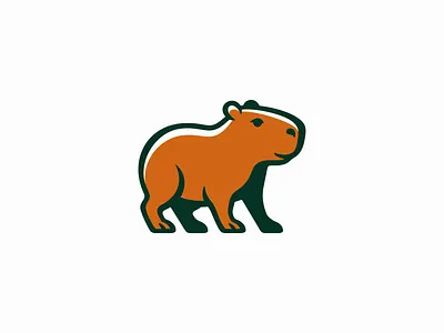 Friendly Capybara Log animal branding capybara design emblem friendly icon identity illustration kids logo mark nature outdoors playful symbol vector wildlife