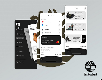 Timberland Shoe App Redesign app branding design graphic design illustration logo typography ui ux vector