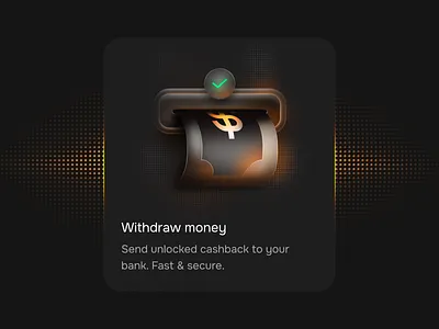 Bento withdrawal illustration - Fintech SaaS 3d icon bank cash cashback customer loyalty features finance fintech glass illustration landing page money royalty saas success ui ux visual design web website withdraw