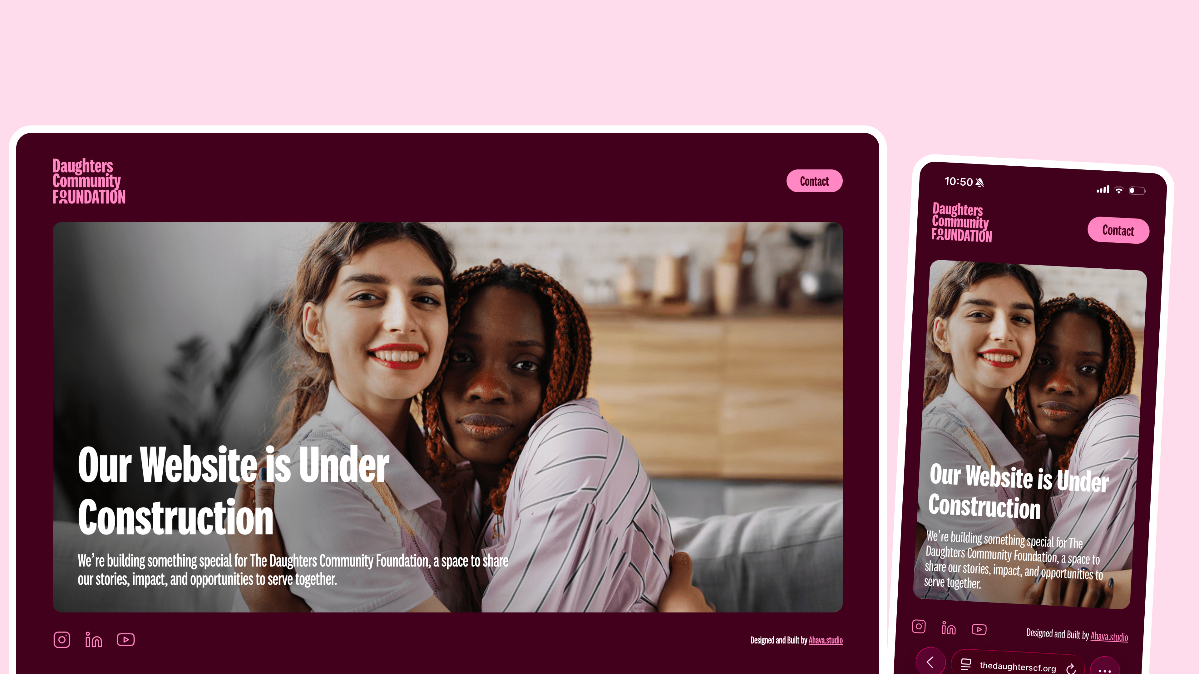 Daughters Community Foundation Ahava branding design logo web