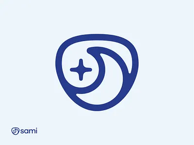 Sami Symbol alert branding health logo logodesign logodesigner mark minimal modern moon night peace of mind protection rebrand rebranding safety star symbol