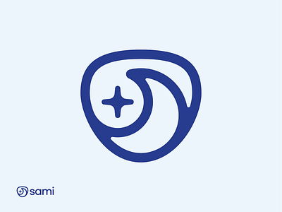 Sami Symbol alert branding health logo logodesign logodesigner mark minimal modern moon night peace of mind protection rebrand rebranding safety star symbol