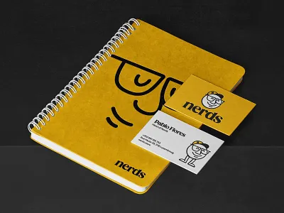 Nerds Rebrand Project branding business card corporate design download identity logo mockup mockups notebook psd stationery template typography