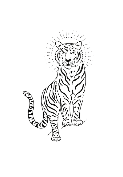 La Tigre design graphic design illustration procreate tattoo tiger