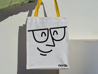Nerds Rebrand Project apparel branding canvas bag design download identity logo mockup mockups outdoor apparel premium psd template typography