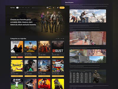 Gaming Website Platform cs2 cybersport dashboard design esports game game store game streaming gaming interface landing page platform platform webdesign player social ui ux user interface web design web3 website