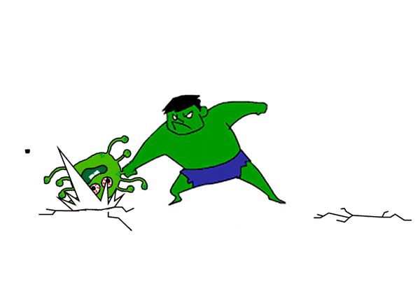 Kill covid animation graphic design