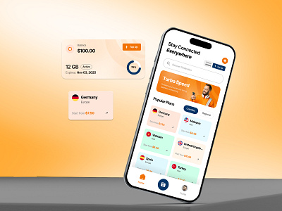 Seamless Connectivity App Concept — Simigo app concept app ui data app dribble best shot esim esim app esim app design global app modern app design simigo telco telecommunication travel app travel data trending app uiux