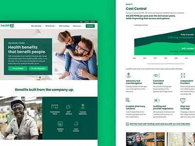 healthEZ Website Redesign art direction creative design graphic design health healthcare insurance ui ux design web design website