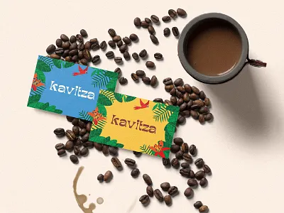 Kavitza · Coffee Brand Identity branding business card cafe coffee design download graphic design identity logo mockup mockups premium psd template typography