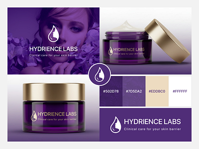 Hydrience Labs Skincare Brand Identity b2b beauty brand brandidentity branding cosmetics creative e com website ecommerce ecommerce brand graphic design logo logodesign logotype minimal design packagingdesign skincare skincare branding uiux uiux design