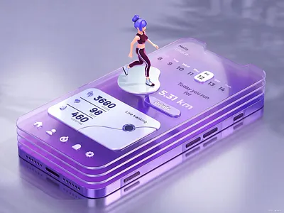 3D Health App 3d 3dart 3dartist 3dcharacter 3ddesign 3dillustration 3dmodeling c4d character cinema4d illustration redshift