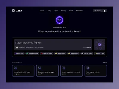 Next-Gen AI Hero Section ai ai assistant ai operator ai platform ai product design aiinterface assistant chatbot cleanui crm fintech futuristicui generativeai hero section minimalui saas service startup ui ux voice chat