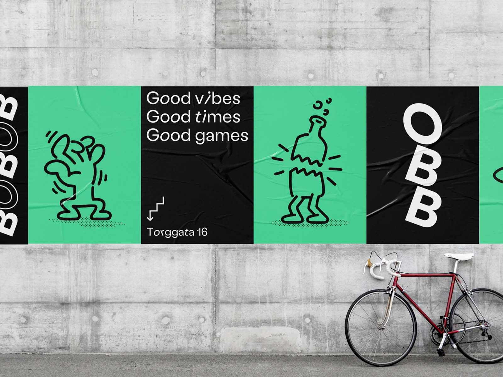 Identity for Oslo Bar & Bowling branding corporate design download glued poster identity illustration logo mockup mockups premium psd stationery sticker template typography wall