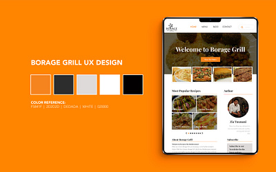 BORAGE GRILL UX DESIGN app design graphic design ui ux web development website