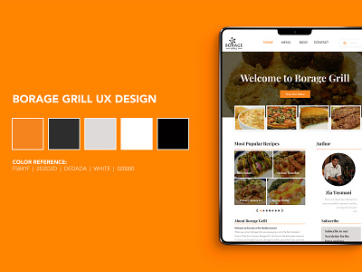 BORAGE GRILL UX DESIGN app design graphic design ui ux web development website