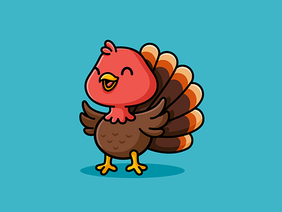 Thanksgiving Turkey adorable autumn cartoon celebration chibi chicken cute drawing fall food happy turkey holiday illustration illustrative logo kawaii lovely mascot logo thanksgiving turkey turkey illustration