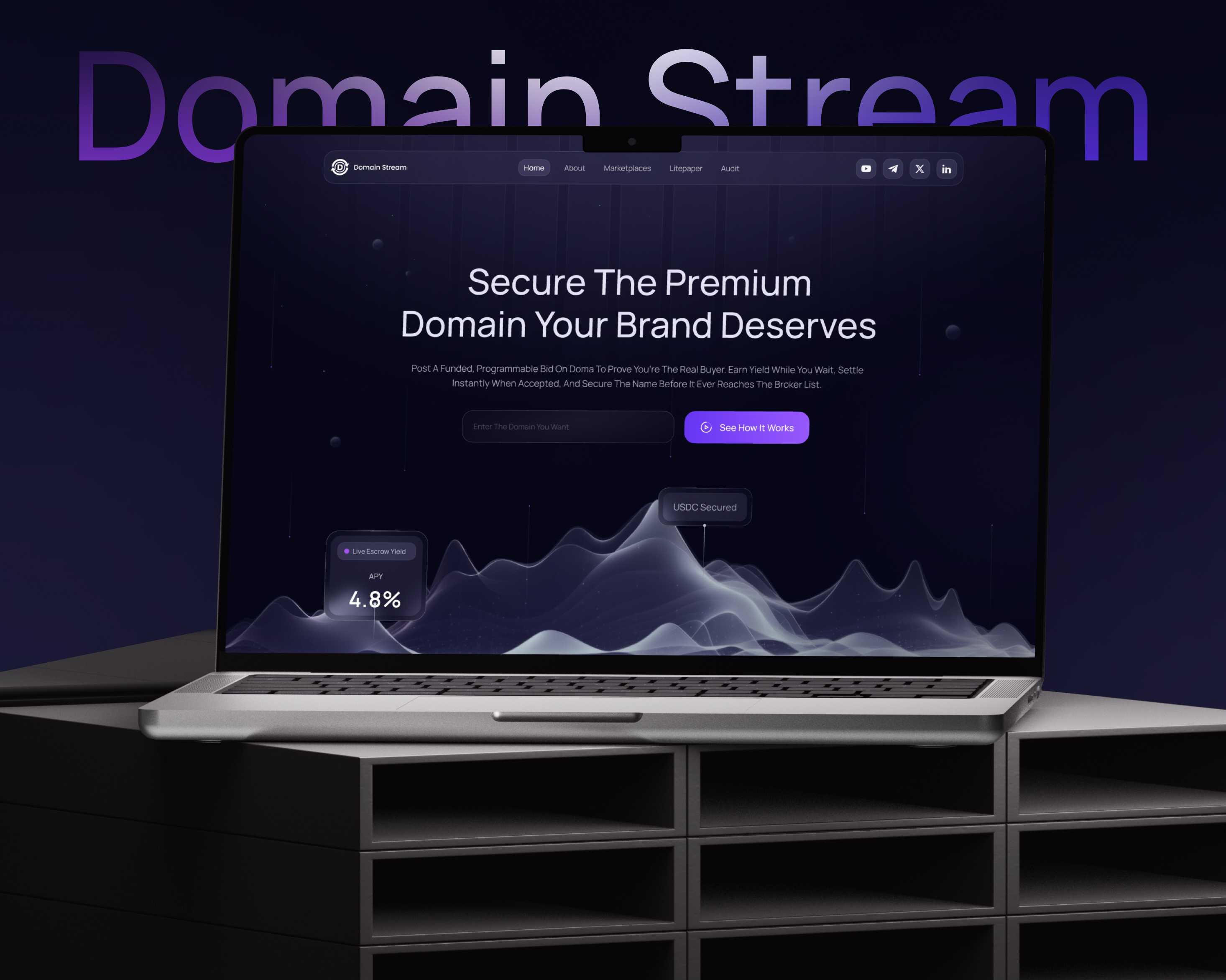 Next-Gen Premium Domain Marketplace ai blockchain clean crypto cryptocurrency dark design design domain landing page premium design ui ui design website website concept website design