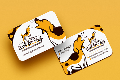Dog Training Business Card Design bark branding clean creative design dog education graphic design logo modern namecard paw pet print professional training yellow