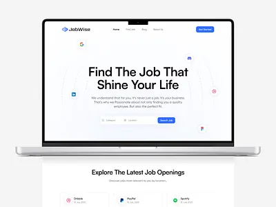 Job Finder Website Design service startup ui ux web webdesign website