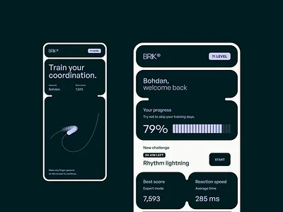 Mobile App Design for a Brain-Health Training Platform app app design best mobile app healthcare app healthcare mobile app medical app mobile app mobile app design mobile app ui modern app ui saas app