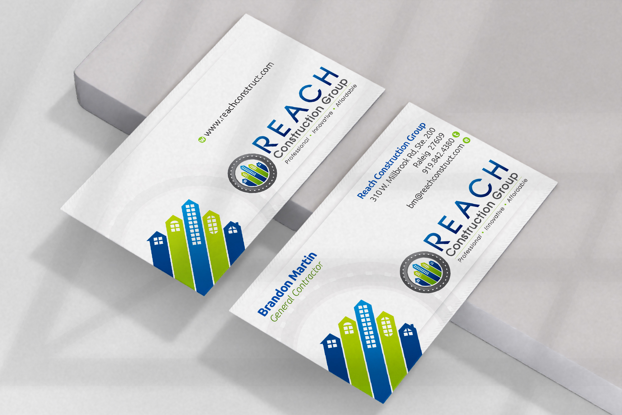 Construction Company Stationery Design branding business card clean construction corporate creative design envelope graphic design letterhead logo marketing modern print professional stationery