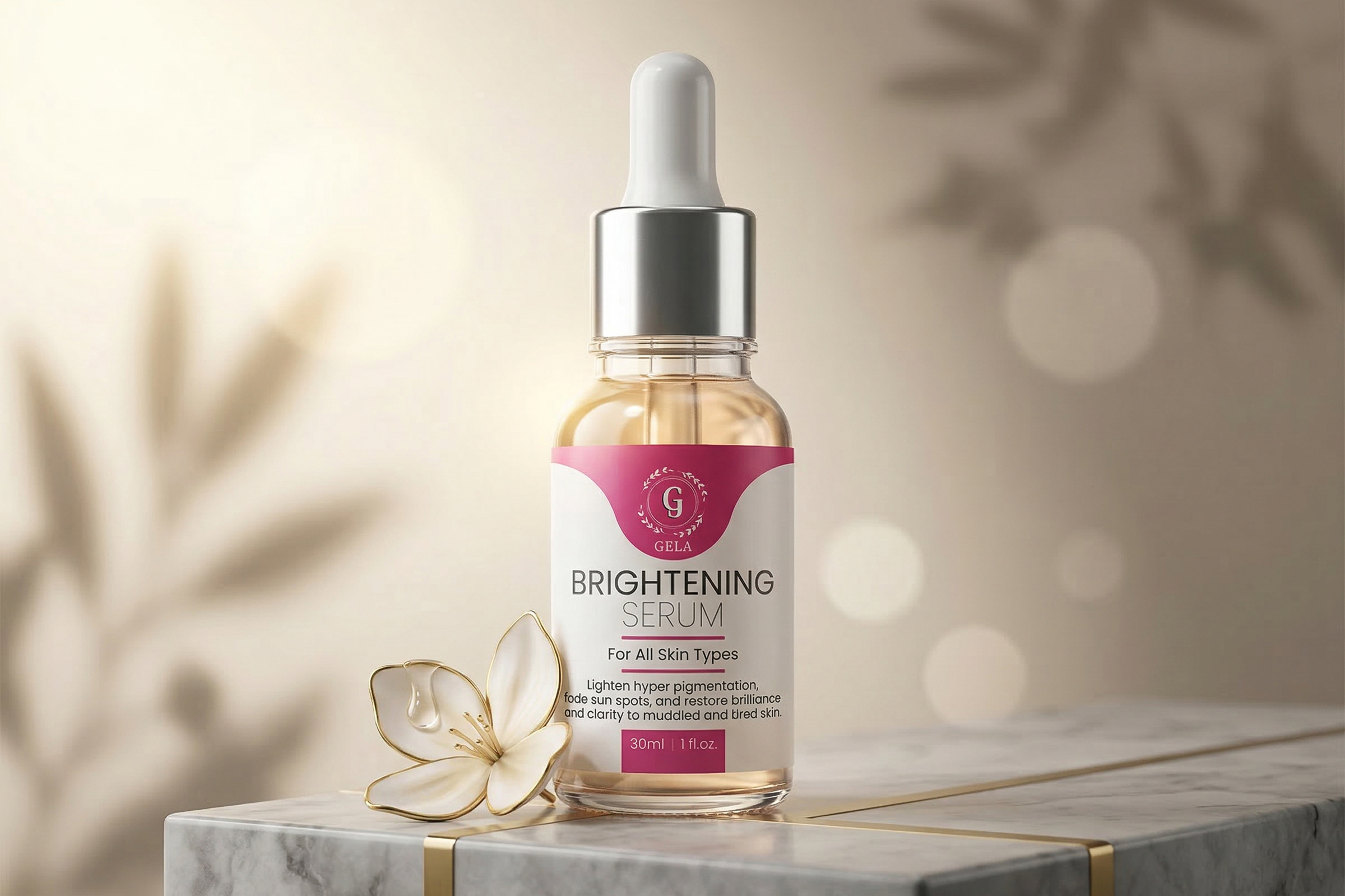 Vitamin Brightening Serum Label Design | Beauty Packaging beauty branding beauty product branding cosmetic label cosmetic packaging creative design graphic design label layout design marketing minimal design modern packaging design print print design product label professional serum label skincare packaging