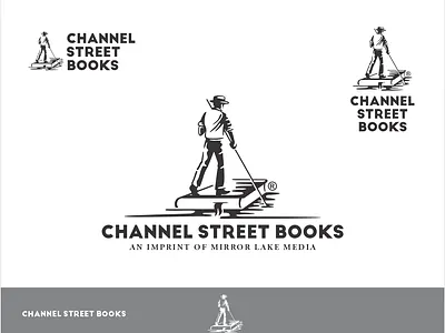 Channel Street Books books design logo design nostalgic old school publishing vintage