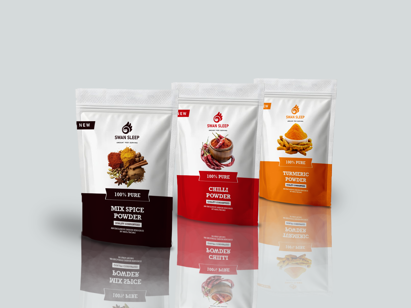 SWAN SLEEP | Modern Spice Powder Packaging Design design graphic design packaging packaging design