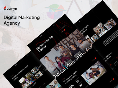 Digital Marketing Agency (Lumyn) Website Landing Page creative digital agency website digital marketing digital marketing agency website figma marketing landing page lumyn agency landing page ppc marketing website template seo agency ui design uiux webflow agency template website