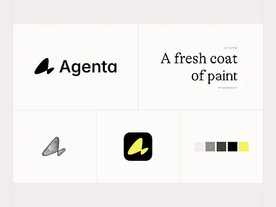 Agenta Branding ai app artificial brand identity infinite infinity intelligence intelligent iterate llm logo mark recurring symbol