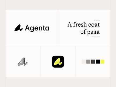 Agenta Branding ai app artificial brand identity infinite infinity intelligence intelligent iterate llm logo mark recurring symbol