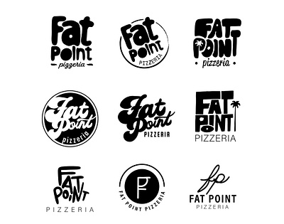 Fat Point Pizzeria Logo Design brand identity branding custom font custom lettering fat point florida graphic design hand lettering lettering logo logo design logotype pizza pizzeria type typography wordmark