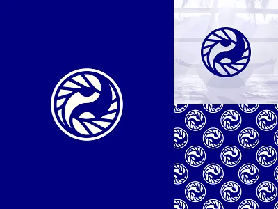 Yin-yang logomark balance logo branding design health logo leaf logo logo logo design logo mark yin yang yin yang logo yoga