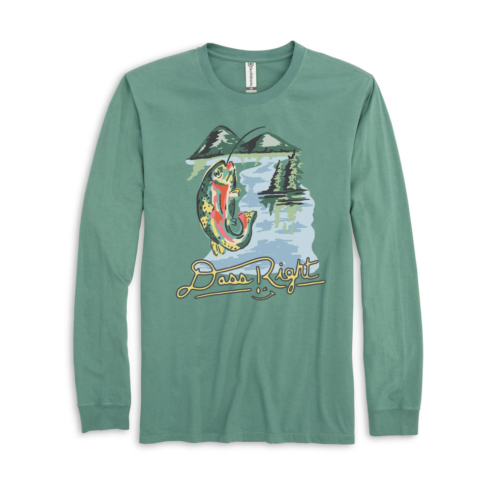 Fishing T-shirt Design adventure design digital fish fishing fly fishing graphic design graphic t shirt graphic tee hand drawn handdrawn illustration lake mountains nature outdoors screenprint design sketchy t shirt tee