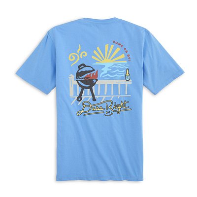 Graphic Tee Design - Beer & BBQ apparel apparel design bbq beer graphic tee hand drawn handdrawn illustration leisure lifestyle brand lowcountry rough art southern brand t shirt t shirt design t shirt graphic tee textured art tshirt vintage