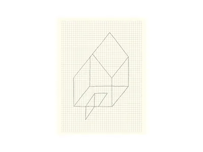 Minimalist Abstract Line Illustration of Home. abstract architecture book branding cd cover door exit geometric graphic design home house illustration line art line drawing minimalist modern simple simplicity vinyl