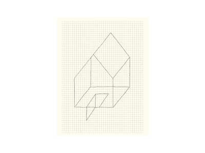 Minimalist Abstract Line Illustration of Home. abstract architecture book branding cd cover door exit geometric graphic design home house illustration line art line drawing minimalist modern simple simplicity vinyl