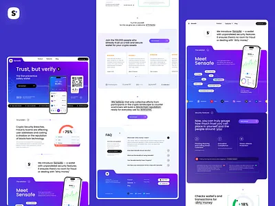 Landing page 🟣 crypto landing landing page ui ux wallet web web design web3