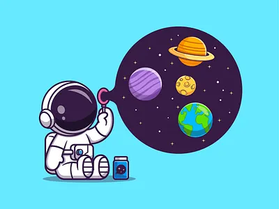 Astronaut Collection🧑🏻‍🚀🚀🪐 astronaut branding bubble character cloud cute doodle flat flying galaxy icon illustration logo moon planet rocket space summer toy